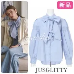 【新品】ジャスグリッティー　シャツボウタイブラウス　アプワイザーリッシェ イエナ
