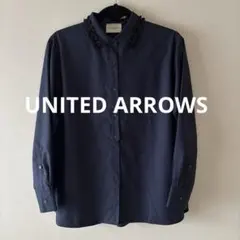 美品】UNITED ARROWS フリル 半袖 ポロシャツ ネイビー - メルカリ