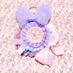 痛ロゼット　ロゼット　痛ば　缶バッジ　オタ活　推し活グッズ　うさ耳　紫