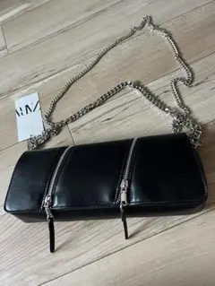 新品】ZARA ハンドバッグ クラッチバッグ ショルダーバッグ ジップ フラップ