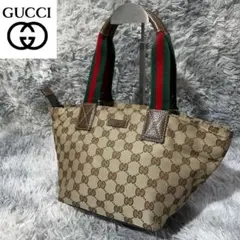 [大人気]　グッチ　GUCCI　トートバッグ　GG柄　キャンバス　シェリーライン