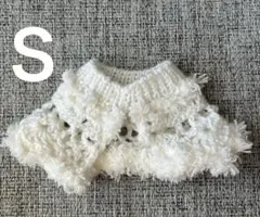 犬服　ハンドメイド　手編み　Ｓサイズ 小型犬　つけ襟　ケープ　被るタイプ