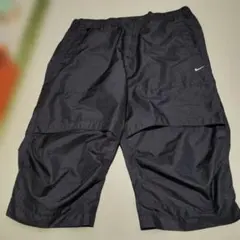 00s NIKEナイキ ナイロン ハーフパンツ ショート CLIMA-FIT 黒