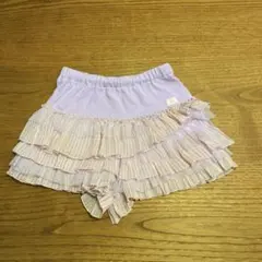 メゾピアノ　フリル付き薄紫色ショートパンツ