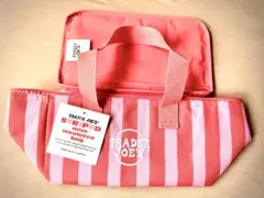 トレーダージョーズ　保冷バッグ　ピンク　レッド　ストライプ　おまけ付き