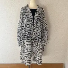 シアーシャツゼブラガウン&インナータンクトップ（4L）２枚セット