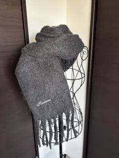 Klastone フリンジ付きグレーマフラー