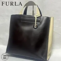 【美品】FURLA フルラ トートバッグ デイバイドイット バイカラー　A4可のサムネイル
