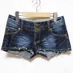 CECIL McBEE セシル マクビー ダメージ加工 デニム ショートパンツ
