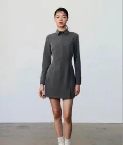 55i 様　ZARA フィットミニシャツワンピース