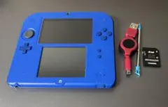 Nintendo 2DS 本体 ブルー タッチペン 充電器 SDカード 付き
