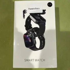 Paearofero スマートウォッチ ワイヤレスイヤホン付き ブラック 新品