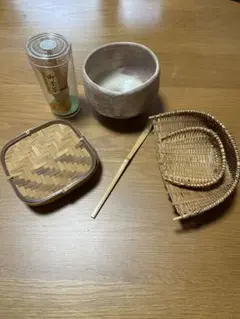 茶道具 抹茶茶碗 茶筅 茶匙 銘々皿 6点セット まとめ売り