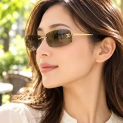 シャネル　サングラス 4002 リムレス ココマーク ブラウン系　CHANEL