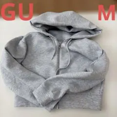 GU ダブルフェイスフルジップパーカ　M グレー