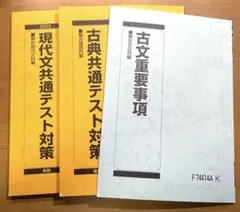 駿台 共通テスト国語 テキスト+古文重要事項