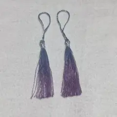 タッセル ブックマーク ハンドメイド アクセサリー フリンジ 紫 ブルー