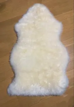 IKEA イケア　ウッレルスレヴ　ラグ　毛皮　ムートン　85cm オフホワイト