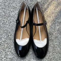 極美品 ジミーチュウ パテントオープントゥウェッジソールサンダル37