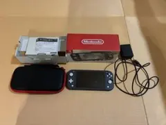 Nintendo Switch Lite グレー充電器付き 箱付き　ケース付き