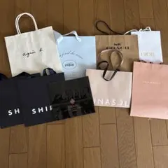 ブランドショッピング袋９点セット agnès b. /DIOR…など