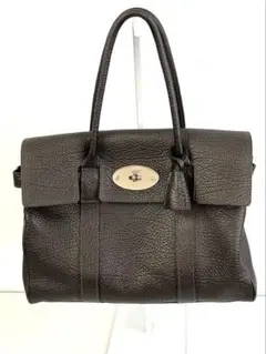 未使用　MULBERRY ダークブラウン レザー トートバッグ