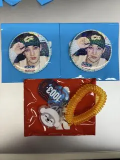 StrayKids スキズ バンチャン ポップアップ 缶バッジ　サウナキーリング