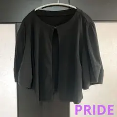 PRIDE プライド 袖ポワン カーディガン ボレロ 黒 38 日本製のサムネイル