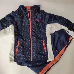 PUMA ドット柄 ウィンドブレーカー Lサイズ 上下セット　レディース
