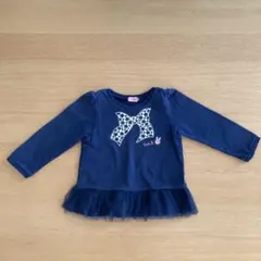 ミキハウス　ホットビスケット　女の子　長袖トレーナー　100cm ネイビー