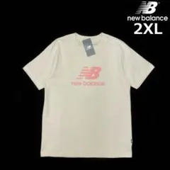ニューバランス 半袖 Tシャツ US購入(2XL)ベージュ 190303