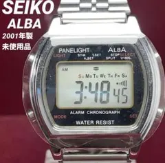 希少/未使用保護シール付/電池交換済】SEIKO ALBA セイコー パネライトのサムネイル