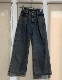 美品✳︎ ジーナシス　タックデニムワイドパンツ