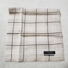 新品バーバリー（BURBERRY）ハンカチ　アイコニックなチェック柄紳士ハンカチ