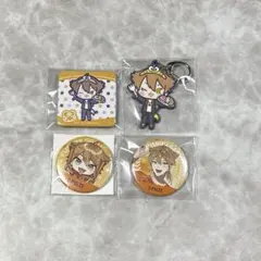 伏見ガク 缶バッジ ラバーストラップ 4点セット