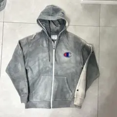 鬼フェード　チャンピオン　ジップパーカー　後染め
