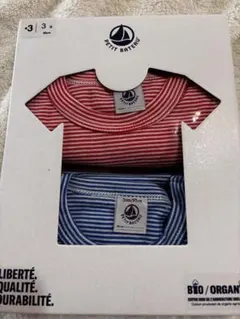 新品未使用 プチバトー 半袖Tシャツ2枚組95cm