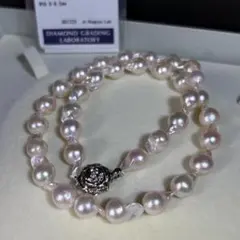 極美品/テリ強✨あこや パール ネックレス 本真珠 ホワイト系 SILVER