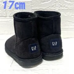 もこもこブーツ❤️ GAP キッズ　 ブーツ　 ブラック 17cm ムートンブーツ