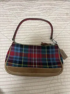 COACH コーチ　チェック柄 ハンドバッグ　希少