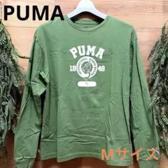PUMA プーマ　ロンT 長袖シャツ　グリーン　緑　アメカジ