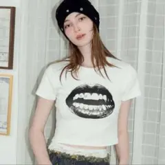 ACLENT リッププリントデザインミニTシャツ