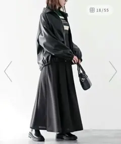 合皮ブルゾン レザー ジャケット 黒