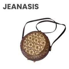 新品未使用 JEANASIS ベトナムカゴBAG ジーナシス 円形 かごバッグ