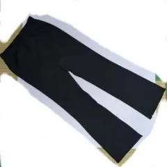 GU黒 フレアパンツ ゴムウエスト