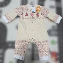 ウサギ柄ロンパース 80サイズ