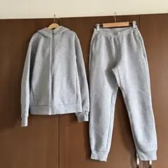 UNIQLO ドライスウェット　フルジップパーカ／パンツ　セット　グレー　160
