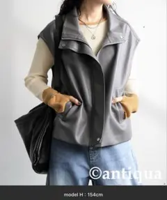 配色リブニット