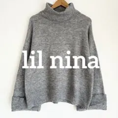 【lil nina】タートルネックニット　グレー