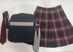 イーストボーイ　制服　スカート ショルダーバッグ　ネクタイ 3点セット